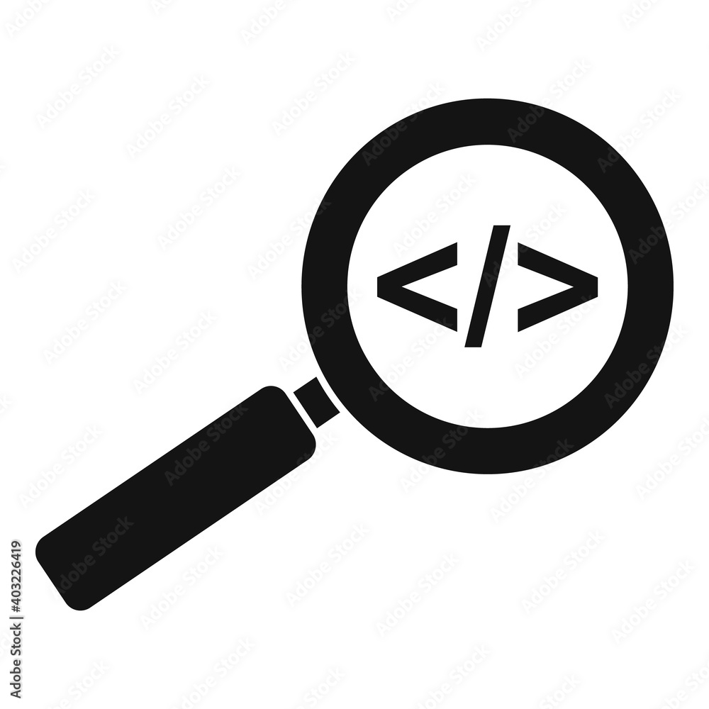 Poster magnifier links icon. simple illustration of magnifier links vector icon for web design isolated on 