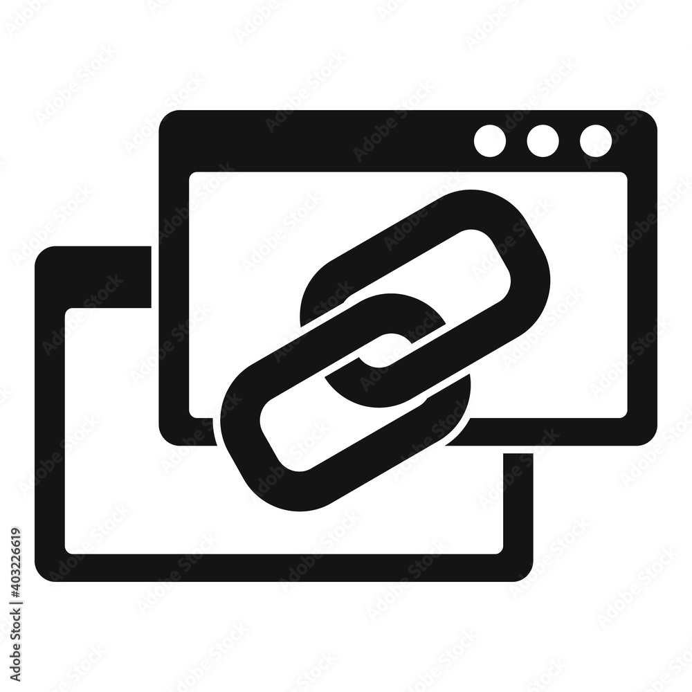 Poster links web pages icon. simple illustration of links web pages vector icon for web design isolated on 