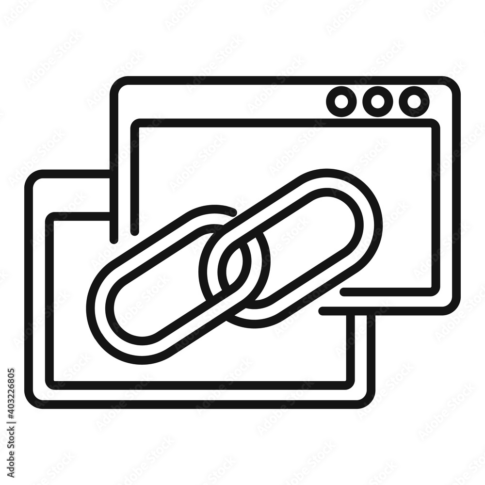 Poster links web pages icon. outline links web pages vector icon for web design isolated on white backgroun