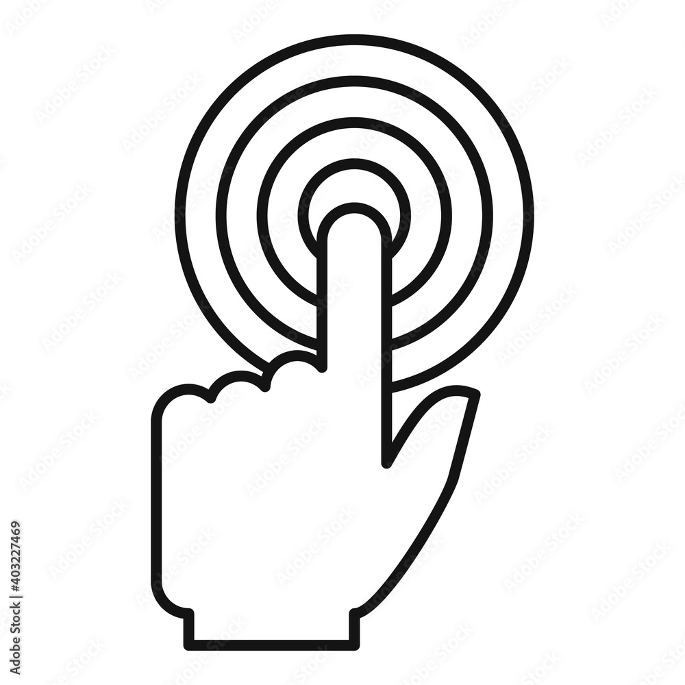 Poster backlink strategy touch icon. outline backlink strategy touch vector icon for web design isolated on