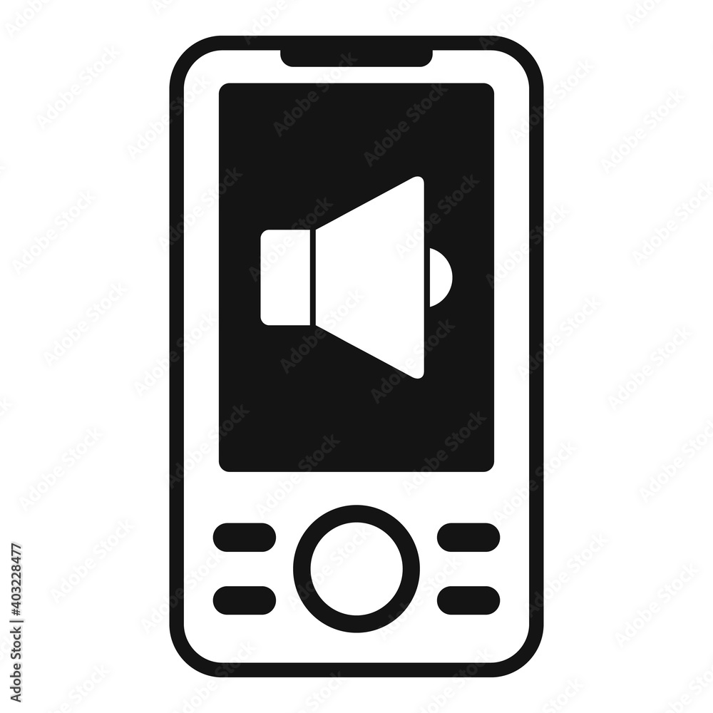 Poster music player icon. simple illustration of music player vector icon for web design isolated on white 