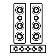 Speakers system icon. Simple illustration of speakers system vector icon for web design isolated on white background