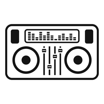 Dj deck icon. Simple illustration of dj deck vector icon for web design isolated on white background