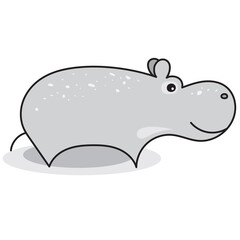 Sweet behemoth drawn in a simple style