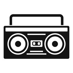 Boombox icon. Simple illustration of boombox vector icon for web design isolated on white background