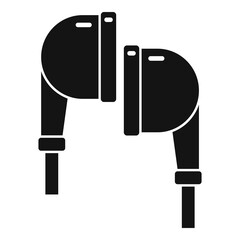 Earphones icon. Simple illustration of earphones vector icon for web design isolated on white background