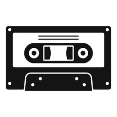 Music cassette icon. Simple illustration of music cassette vector icon for web design isolated on white background