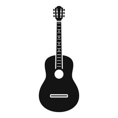 Acoustic guitar icon. Simple illustration of acoustic guitar vector icon for web design isolated on white background