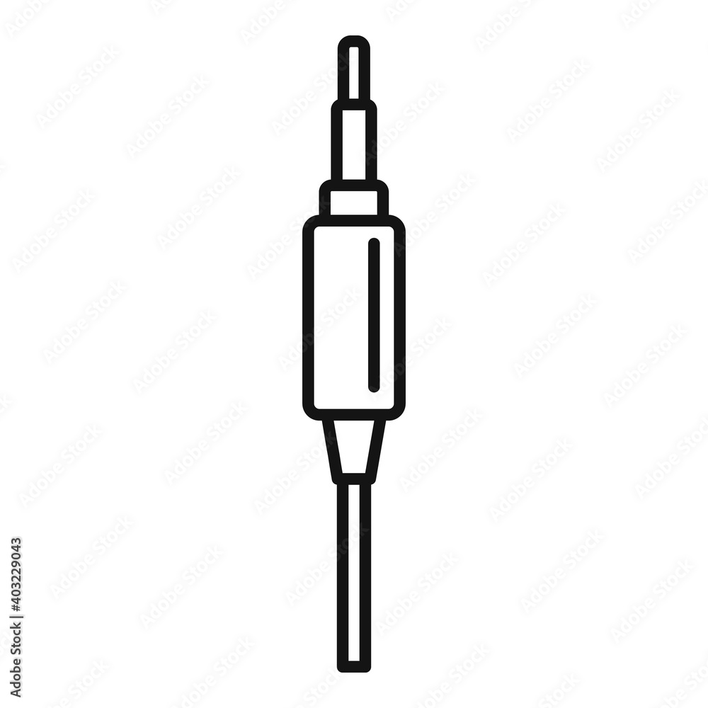 Aufkleber audio plug icon. outline audio plug vector icon for web design isolated on white background