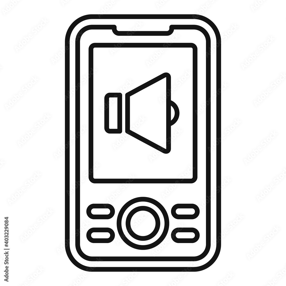 Aufkleber music player icon. outline music player vector icon for web design isolated on white background