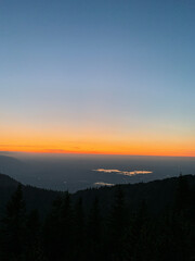 sunset in the mountains