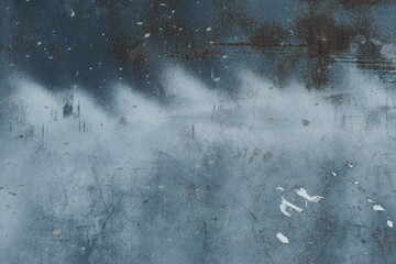 Grunge texture of an old gray rusty metal surface with spots, damages and scratches