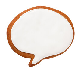 Christmas Gingerbread Cookie In Shape Of Speech