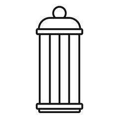 Metal bird feeders icon. Outline metal bird feeders vector icon for web design isolated on white background