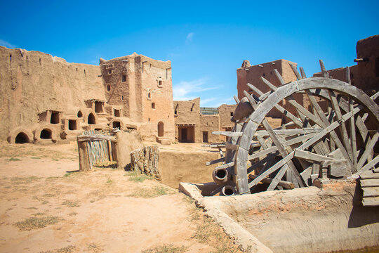 Old City. Clay houses. Houses made of wood. City of nomads Tatar-Mongols. Tatar-Mongol yoke. Movie scenery. Eastern city. Travels. Construction.