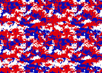 camouflage background red white blue