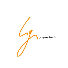 LG l g Initial handwriting creative fashion elegant design logo Sign Symbol template vector icon