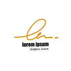 LN l n Initial handwriting creative fashion elegant design logo Sign Symbol template vector icon