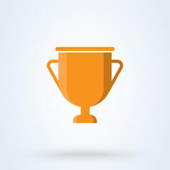 Vector Blank Bronze Champion Cup Icon Close Up Isolated on White Background. Design Template of Championship Trophy. Sport Tournament Award, Bronze Winner Cup and Victory Concept.