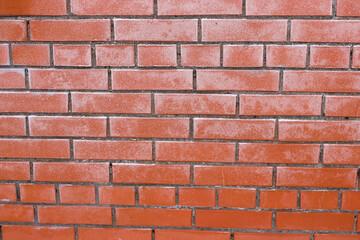 Brick wall with red brick, red brick background. Red grunge abstract background texture with old dirty and vintage style pattern. Texture pattern for continuous replicate.
