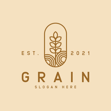 grain vector icon logo design