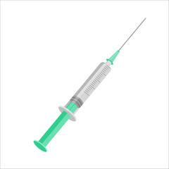 Fototapeta premium Syringe for injection.Vaccination against coronavirus, flu.