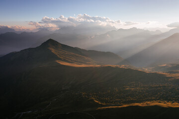 Dolomites Sunset with Sunrays