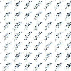 seamless blue flower. simple floral texture pattern. beautiful illustration.