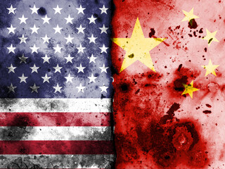 It combines the Chinese flag and the American flag, and tells the concept of communication and...