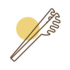Spaghetti tongs vector icon. Kitchen appliances