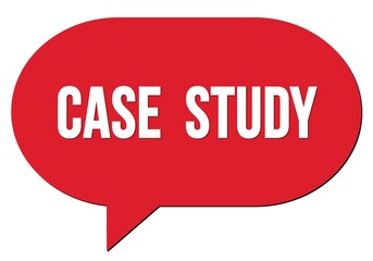 CASE  STUDY text written in a red speech bubble