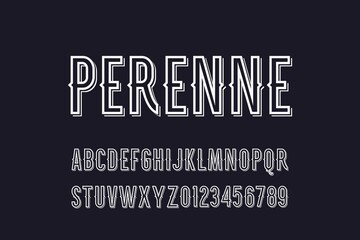 Obraz premium typeface vector design, alphabet font, dark and white style