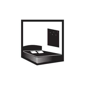 recommend clip art: Bed logo icon design template