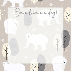 Printable notepad or sticky note for digital papers, journal and printable planners - Happy Cuddle Bear Planner Collection