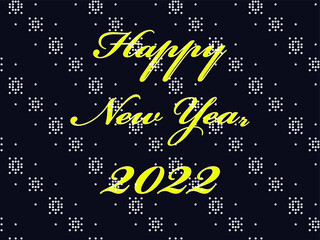 Fototapeta na wymiar Happy New Year 2022 postcard background