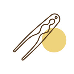 Nutcracker pliers vector icon. Kitchen appliances