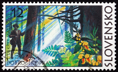 Postage stamp Slovakia 2004 primeval forest of Dobroc