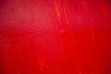 great photo. background. Red color. red painted wooden door with stains. old coating. staining. texture of red.