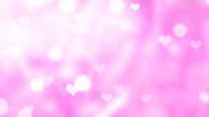 abstract valentine background with bokeh and Hearts