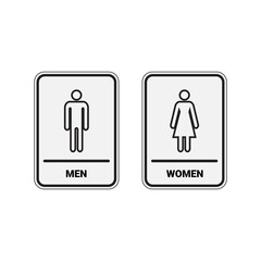 Toilet icon great for any use. WC Toilet Men and Women Sign