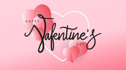 Valentines day background with  Heart  symbol on Pink Background ,Vector illustration EPS 10