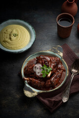 coq au vin, red wine braised chicken, french cuisine