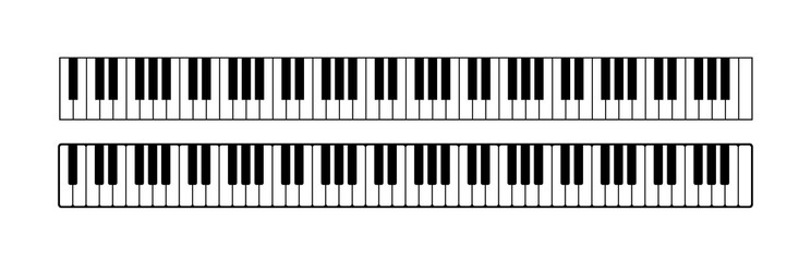 Piano keys in vector illustration