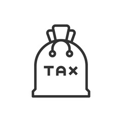 Bag tax icon vector illustration .