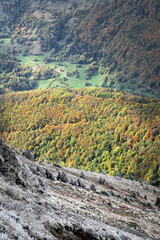 view from the mountain in autumn