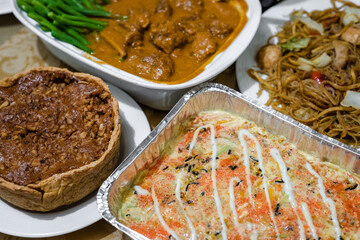 Delicious food on the table for a sumptuous meal