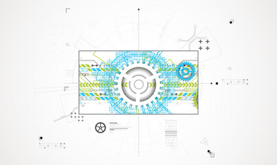 Abstract technology background. Communication concept, futuristic digital innovation background. Vector illustration