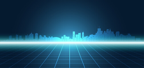 sfondo, città, palazzi, skyline, costruzioni