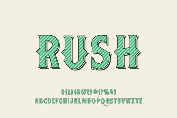 typeface vector design, alphabet font, dark and white style