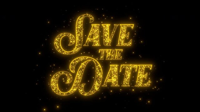 wedding save the date text animation